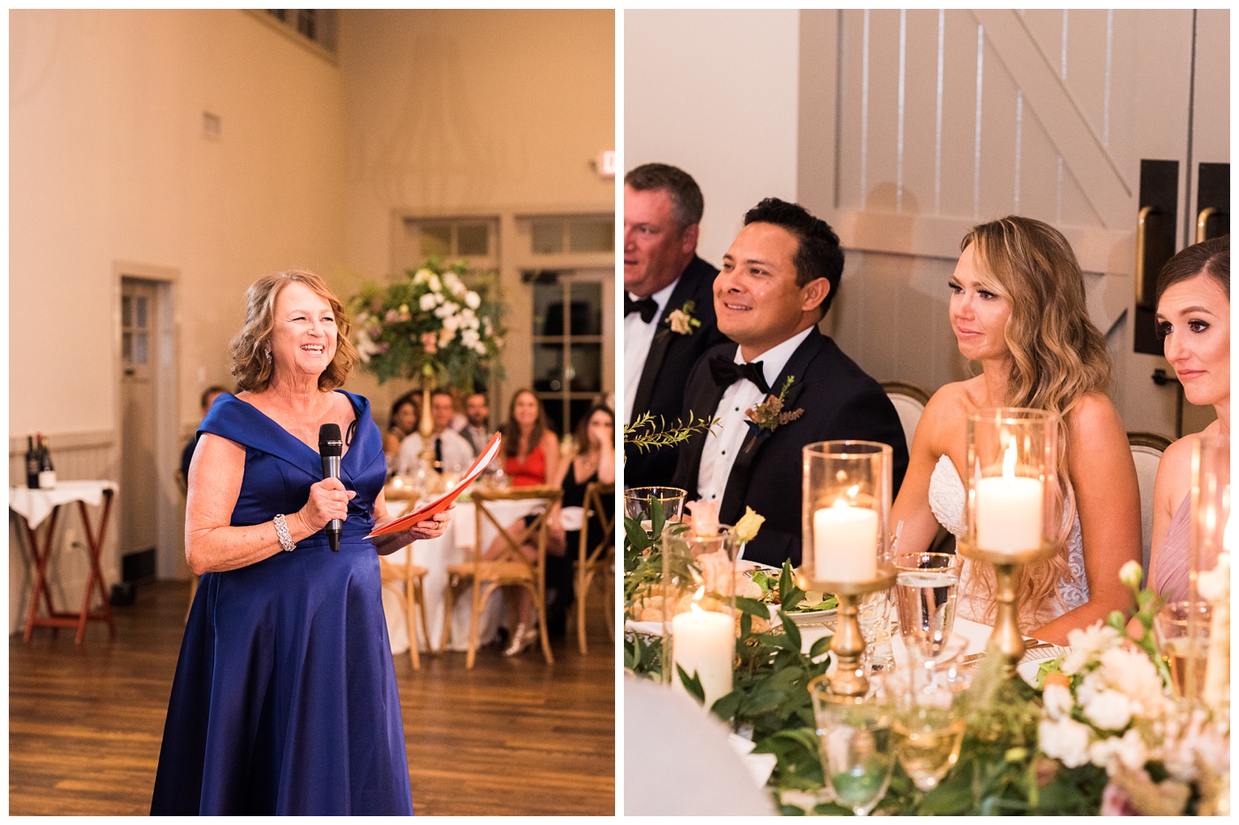 Wedding reception speeches at King Family Vineyard in Charlottesville VA 