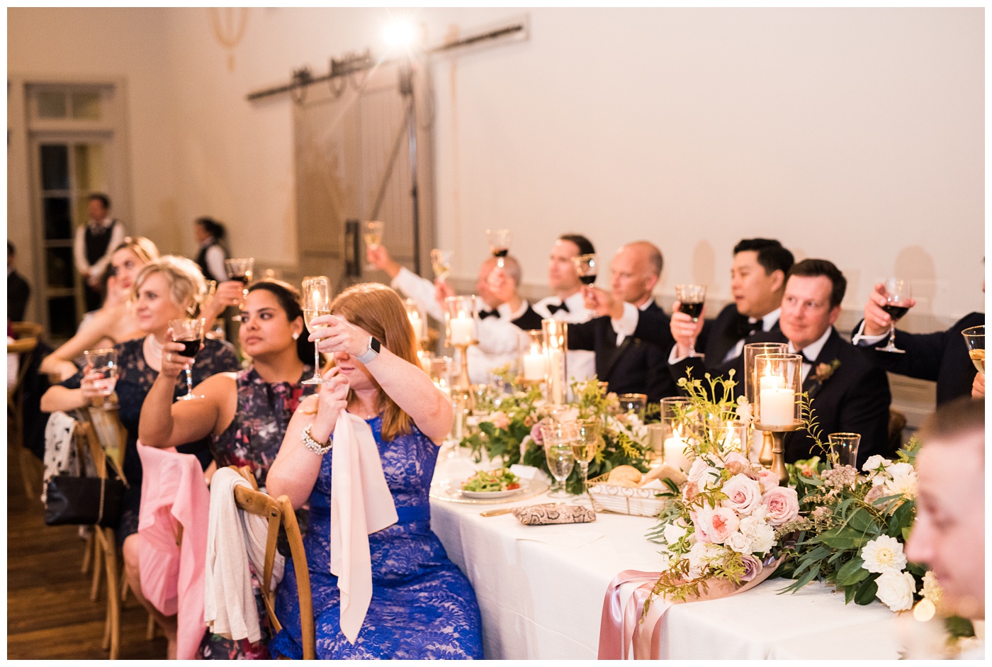 Wedding reception speeches at King Family Vineyard in Charlottesville VA 