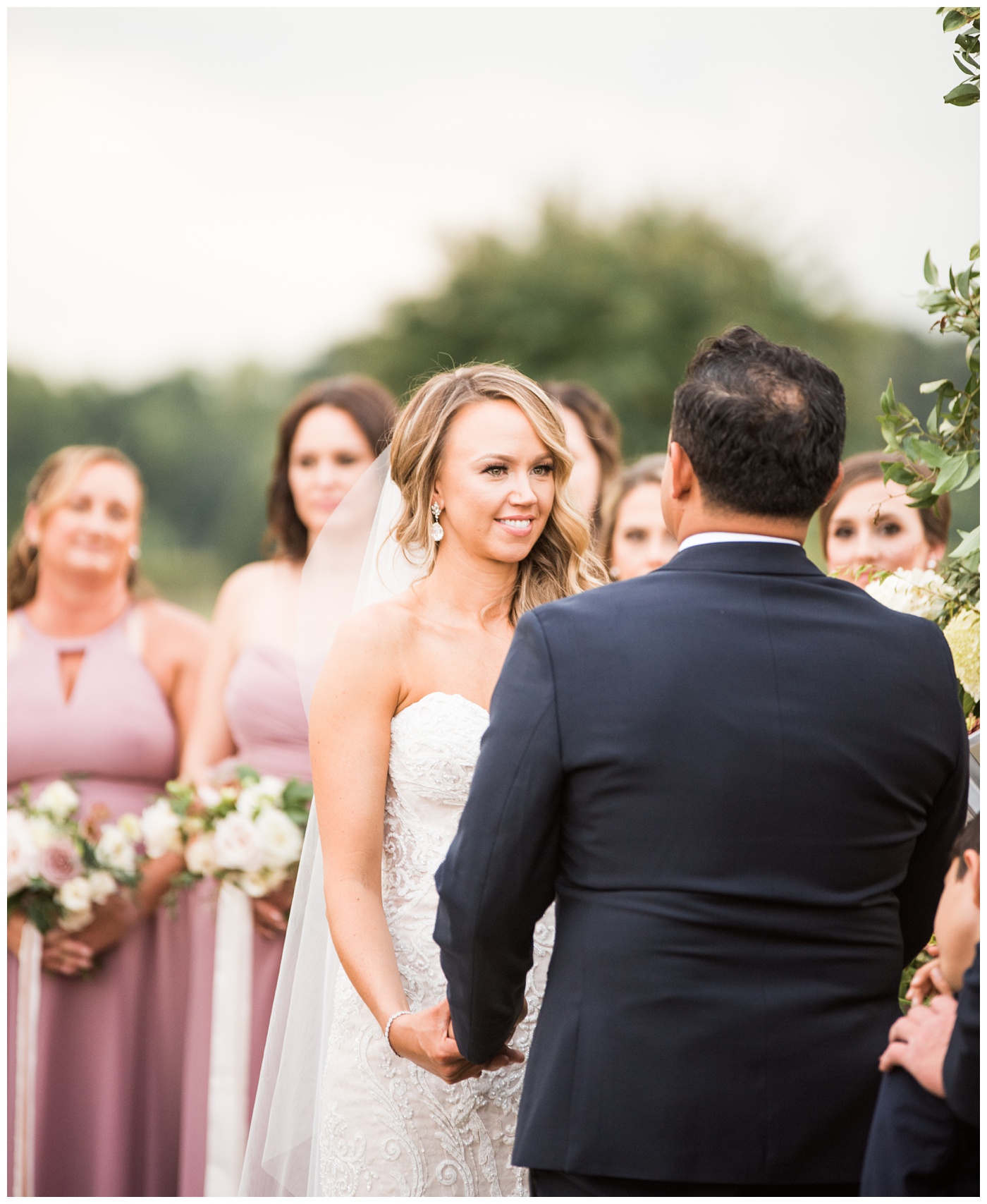 Bride and groom ceremony at King Family Vineyard in Charlottesville VA 