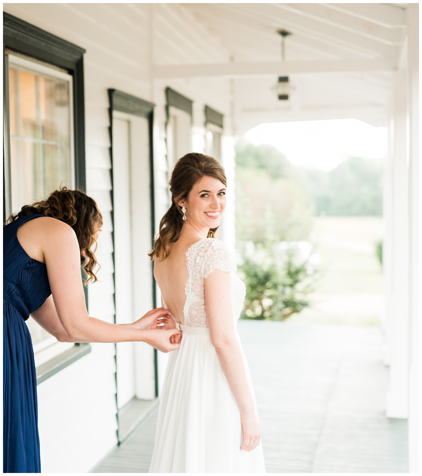 Bride getting ready at Septenary Winery in Charlottesville VA