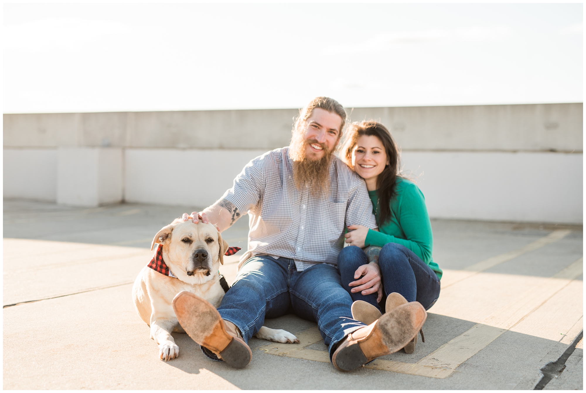 Downtown Charlottesville Winter Engagement Session 