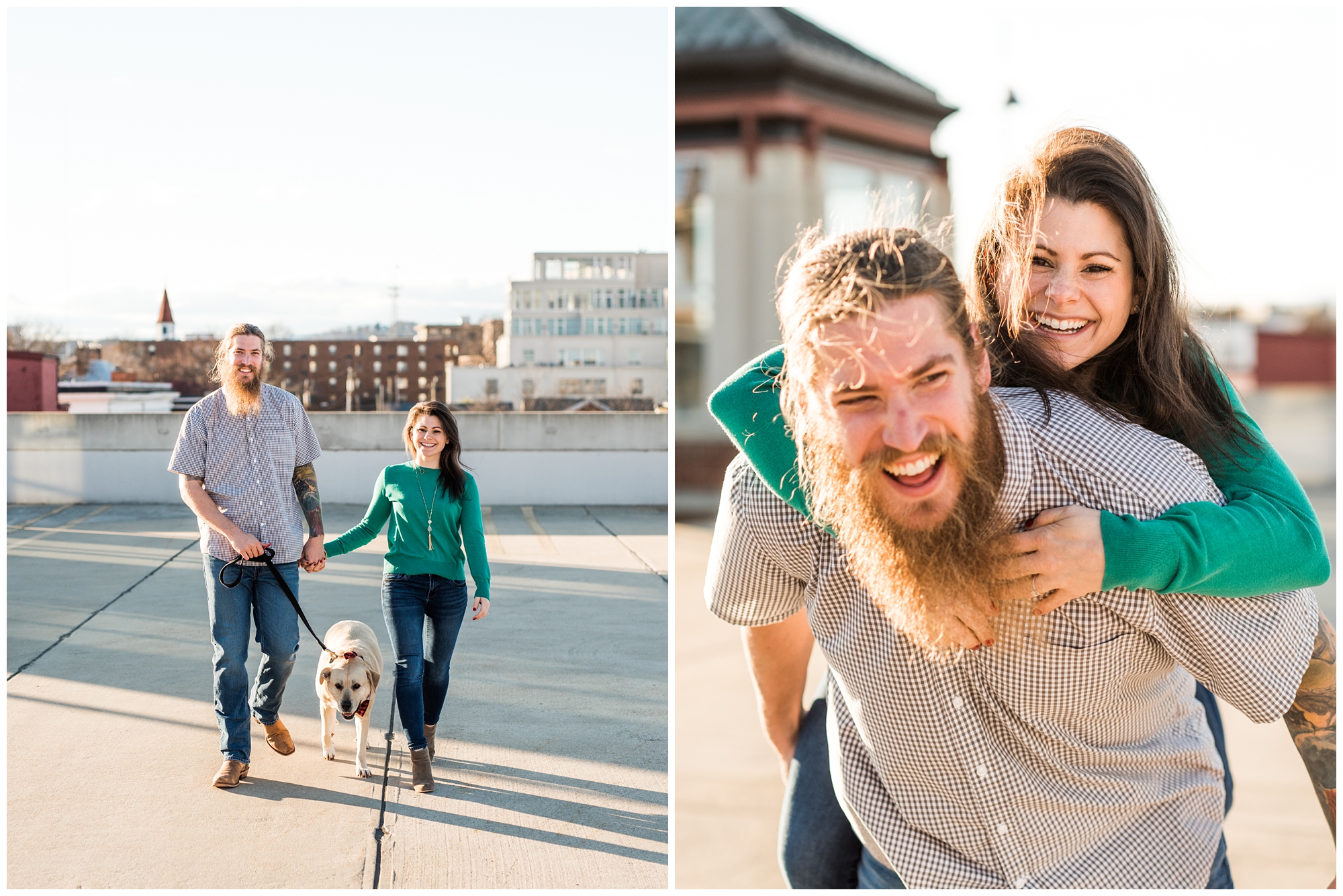 Downtown Charlottesville Winter Engagement Session 