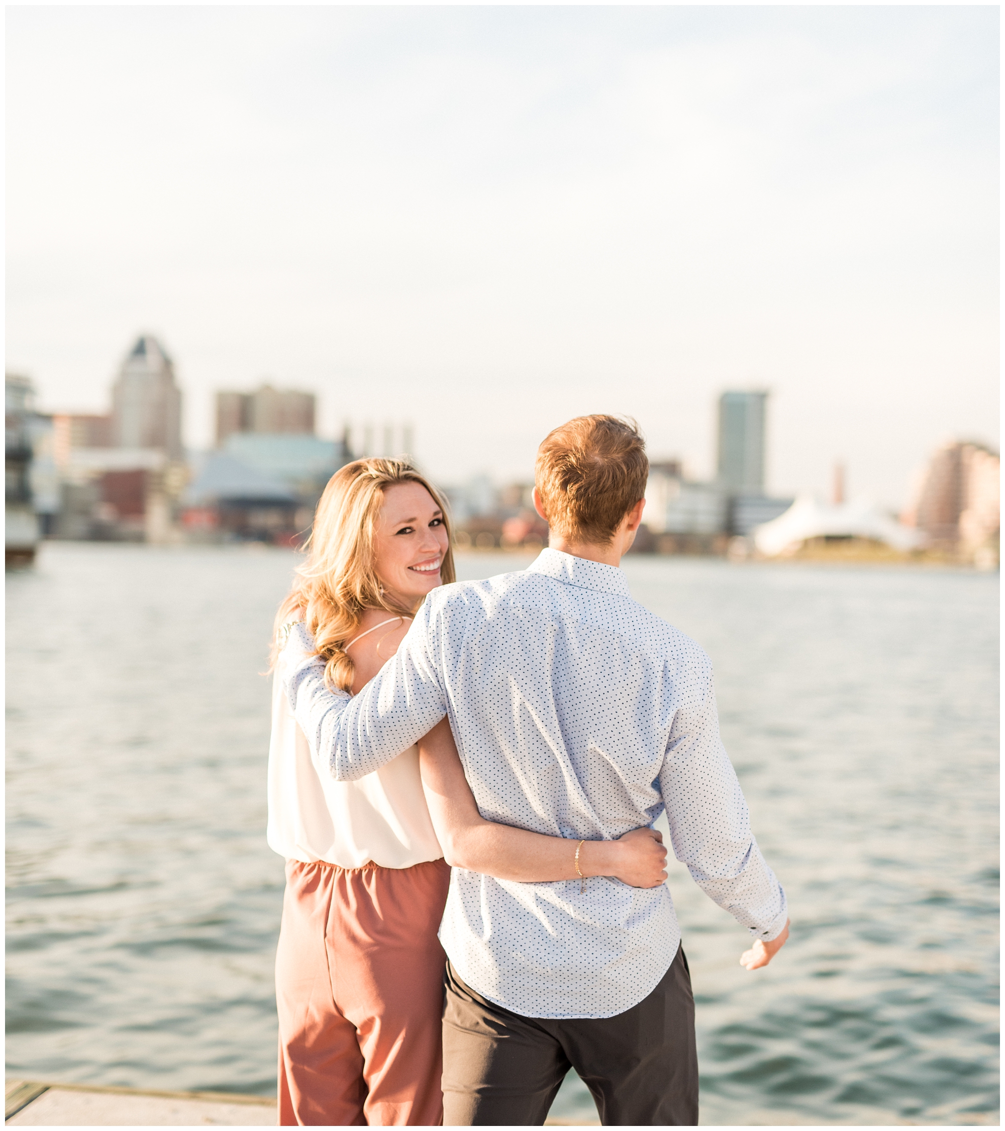 Couples Engagement session at the waterfront in Baltimore