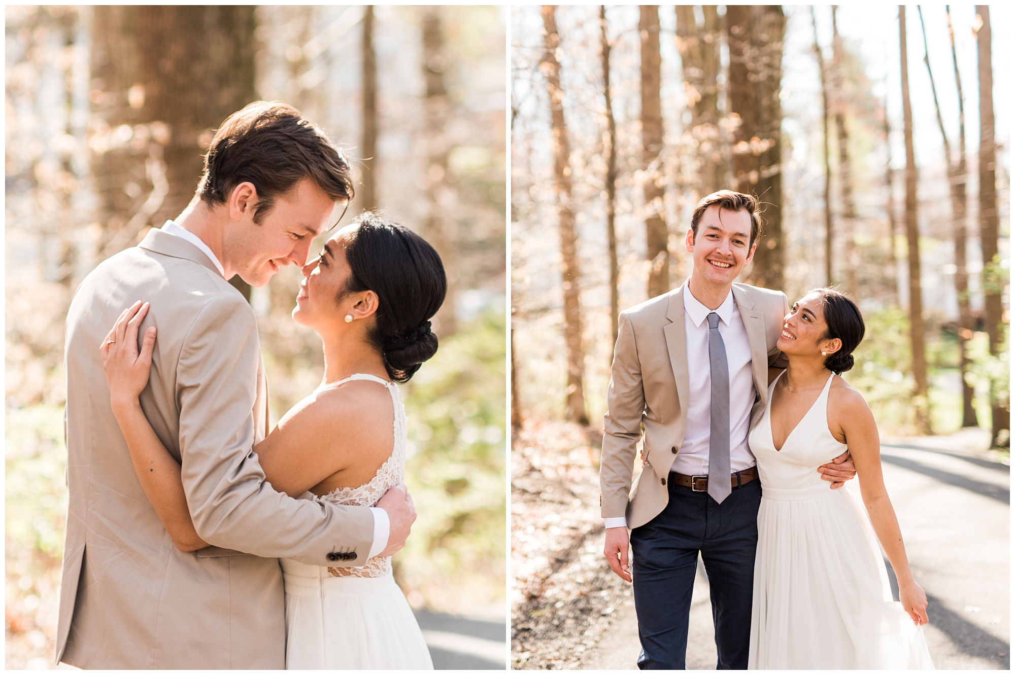 Intimate elopement in the woods in Central Virginia