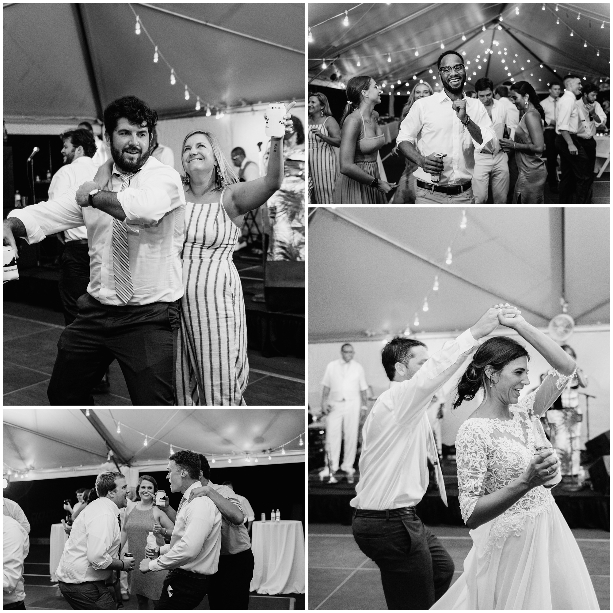 Reception dancing at a wedding in Richmond Virginia