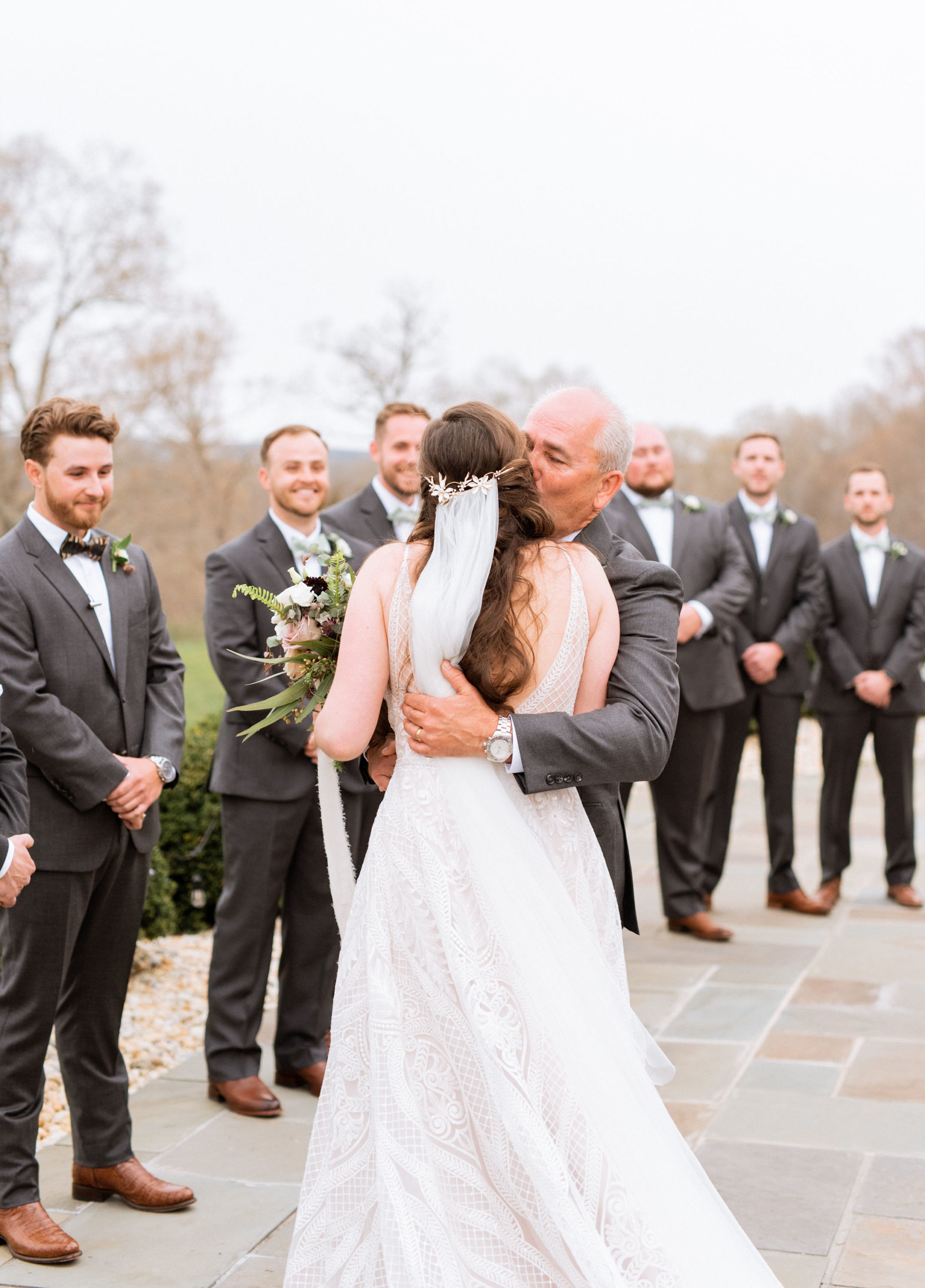 Bride and father share love and joy before wedding in Richmond Virginia
