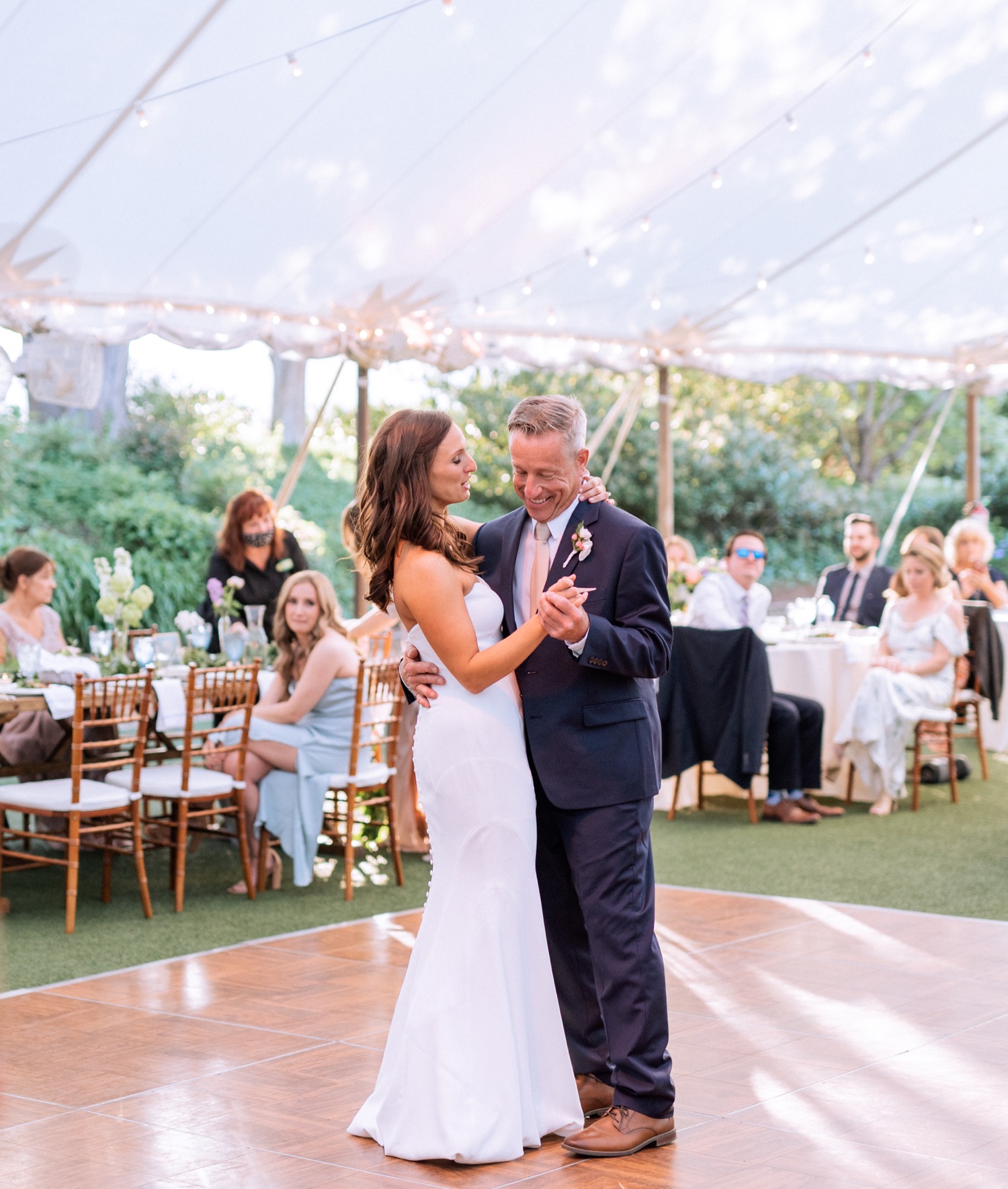 bride dances with father at Charlottesville Wedding