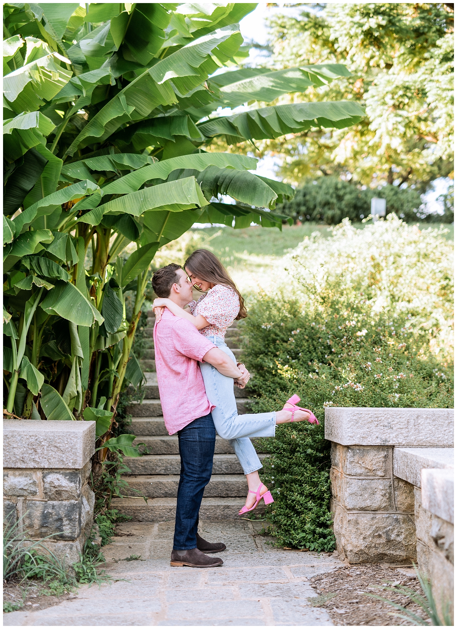 Engaged couple portraits at Maymont Park in Richmond, Virginia