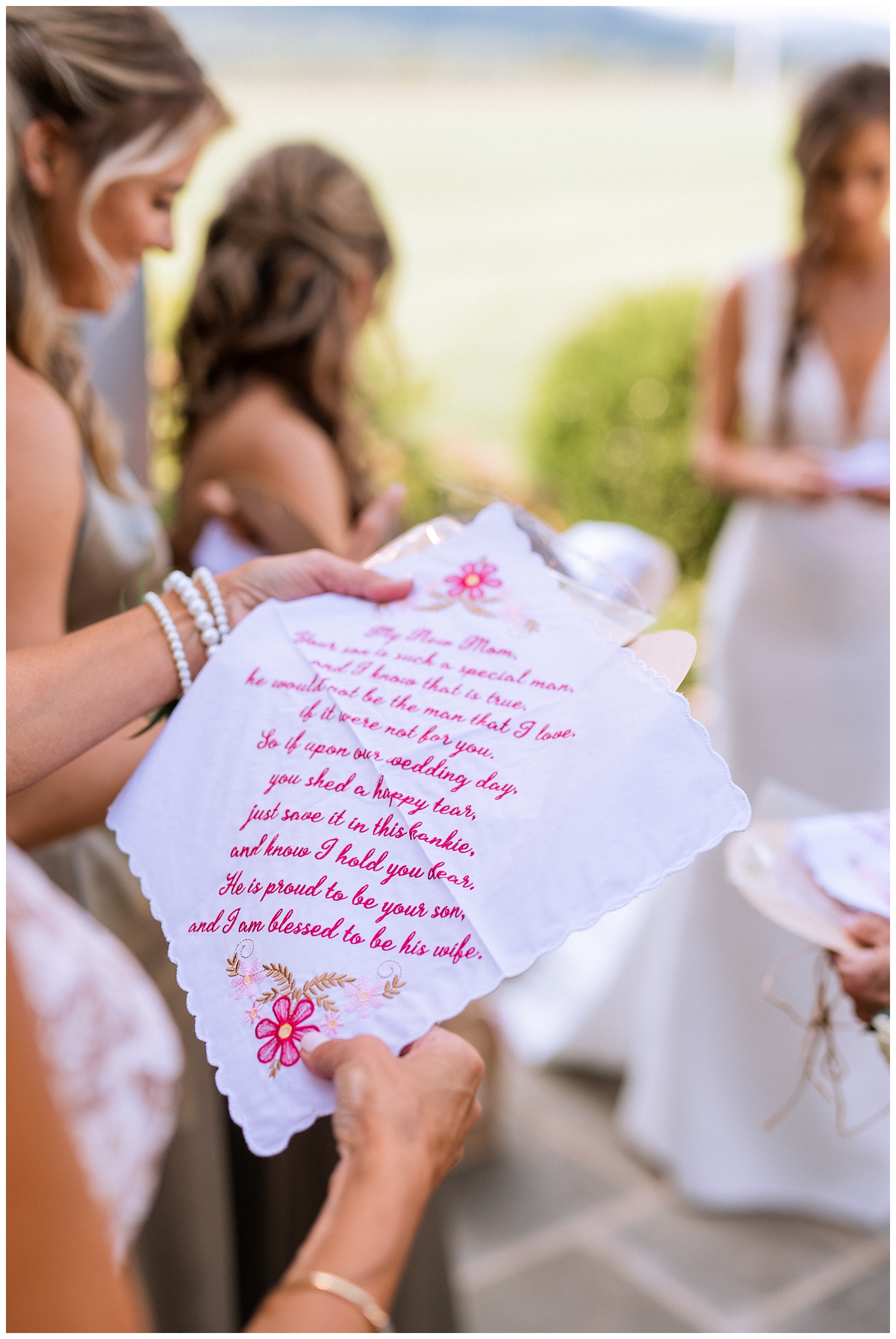 Bridesmaid letters at Early Mountain Vineyard Wedding