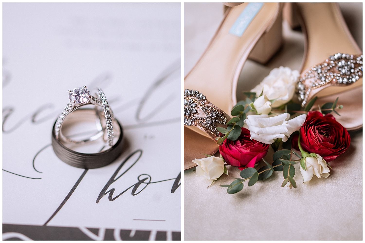 Bridal details and wedding rings at Ashton Creek Vineyard wedding