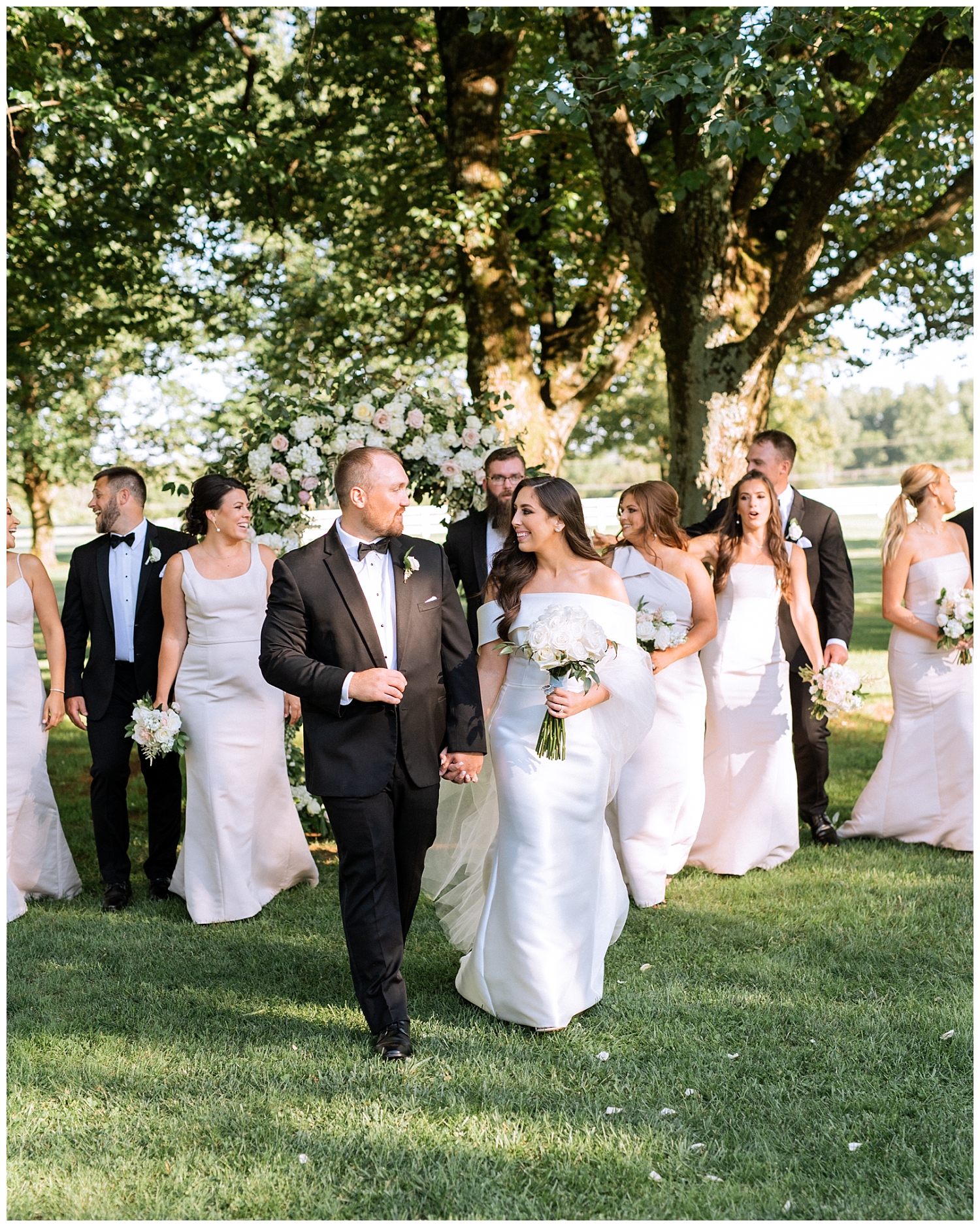 Wedding Party Portraits at Castle Hill Cidery wedding