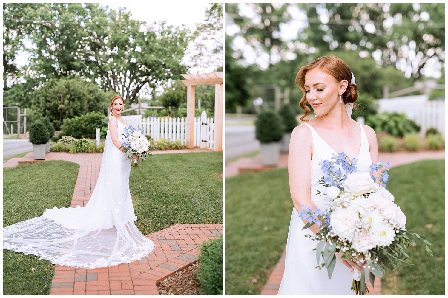 Bridal portraits with bouquet at Fleetwood Farm Winery wedding in Leesburg, Virginia