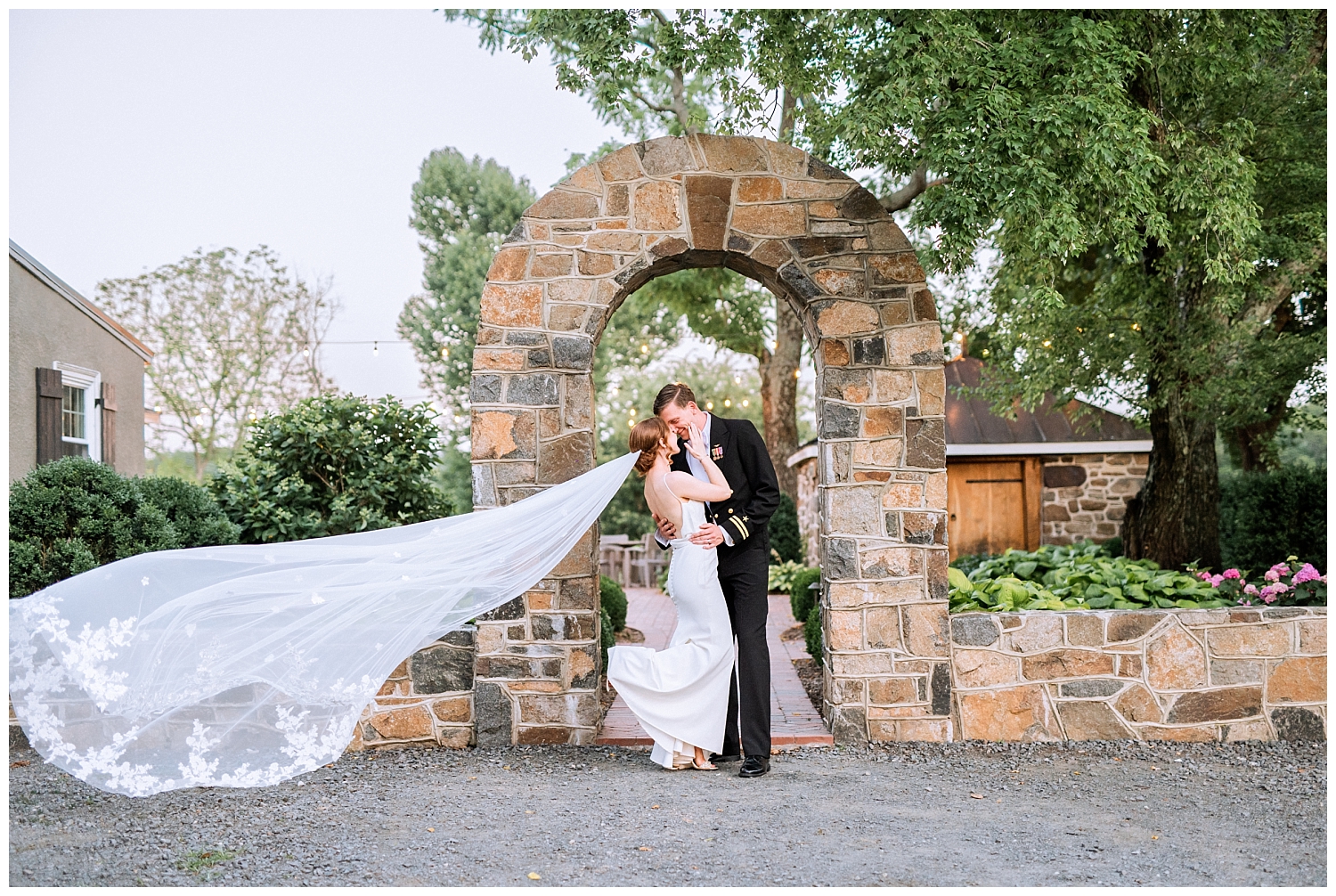 Bride and Groom first look at Fleetwood Farm Winery wedding in Leesburg, Virginia