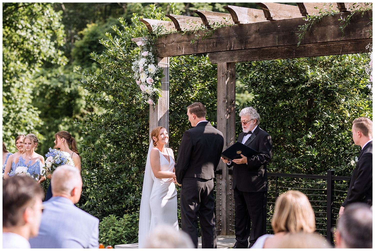 Ceremony shots at Fleetwood Farm Winery wedding in Leesburg, Virginia