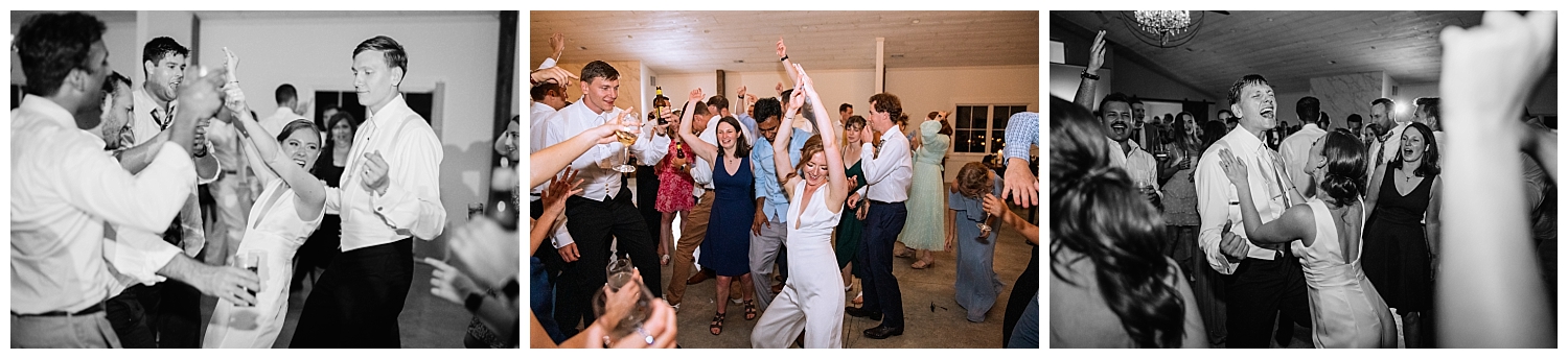 Reception dancing at Fleetwood Farm Winery wedding in Leesburg, Virginia