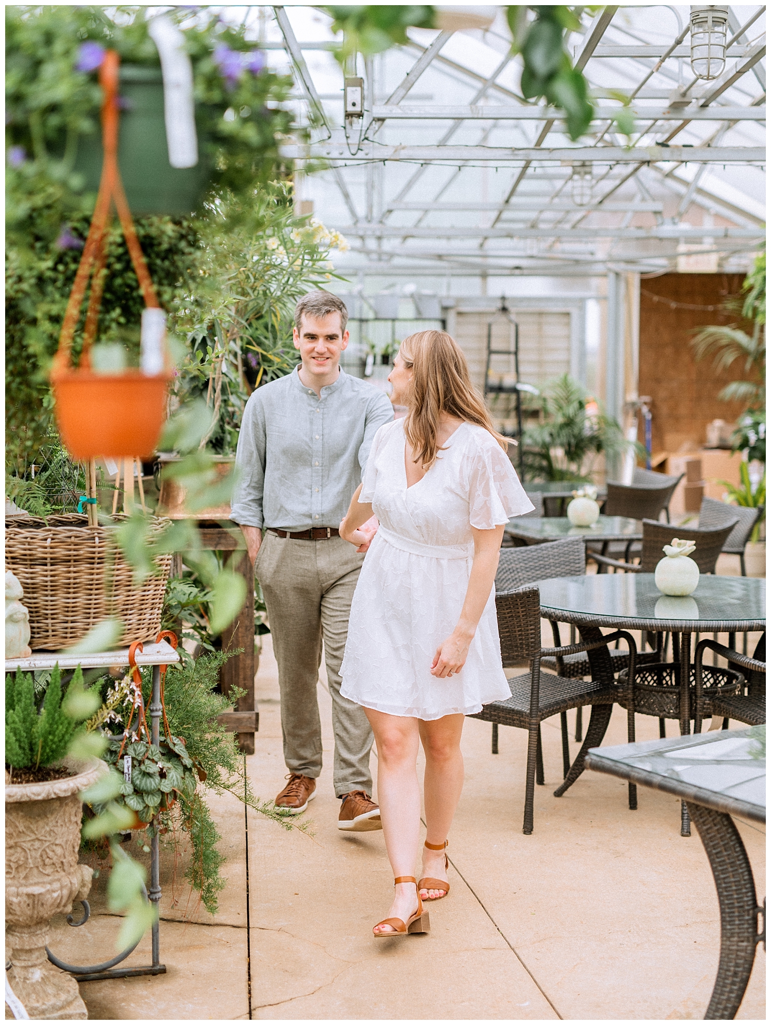 Engaged couple portraits at Market at Grelen in Somerset, Virginia