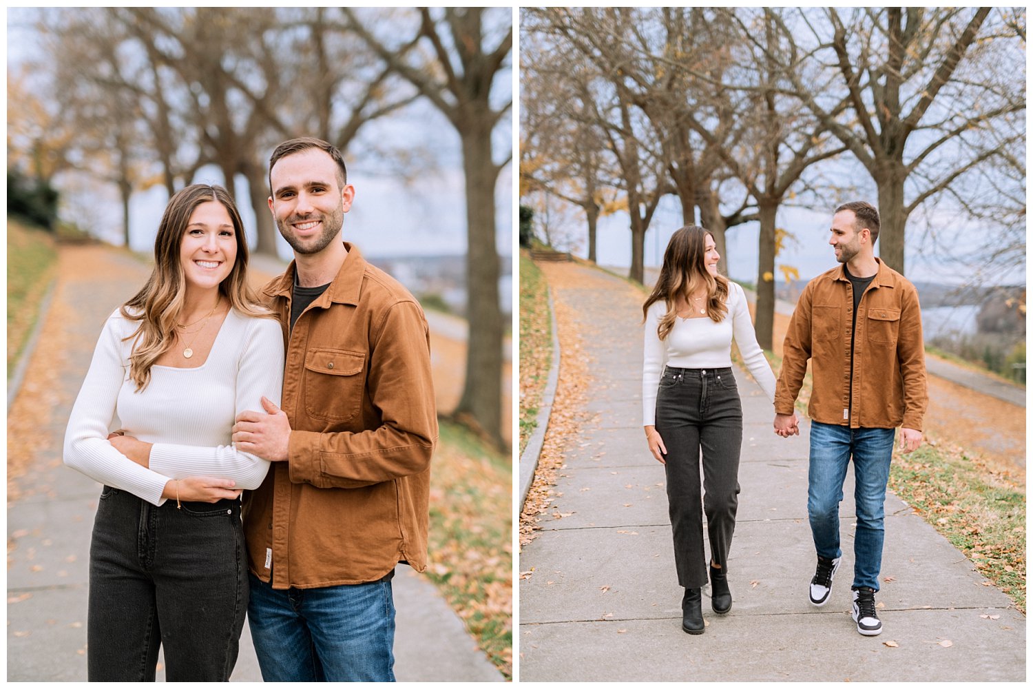 Engaged couple portraits at Libby Hill in Richmond Virginia photographer by Heather Dodge