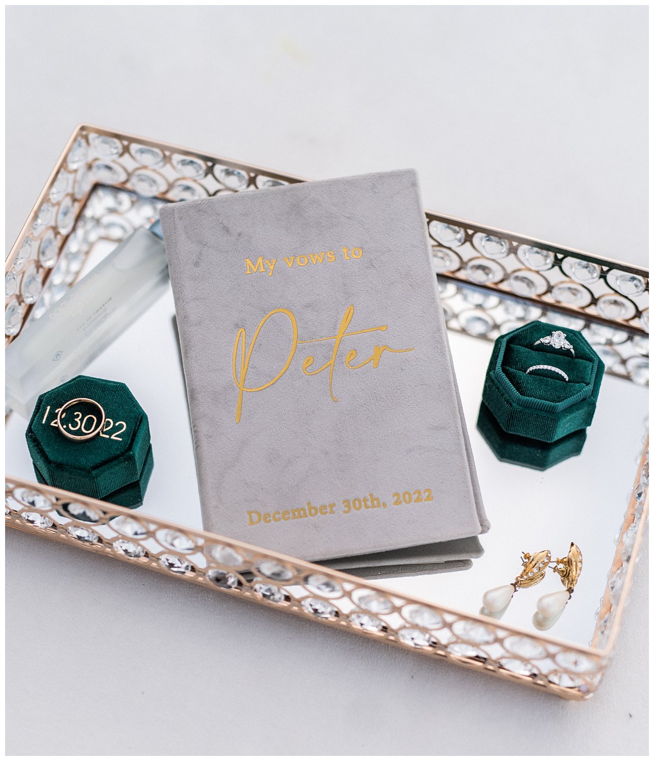 Wedding vows book at Early Mountain Vineyard in Charlottesville, Virginia