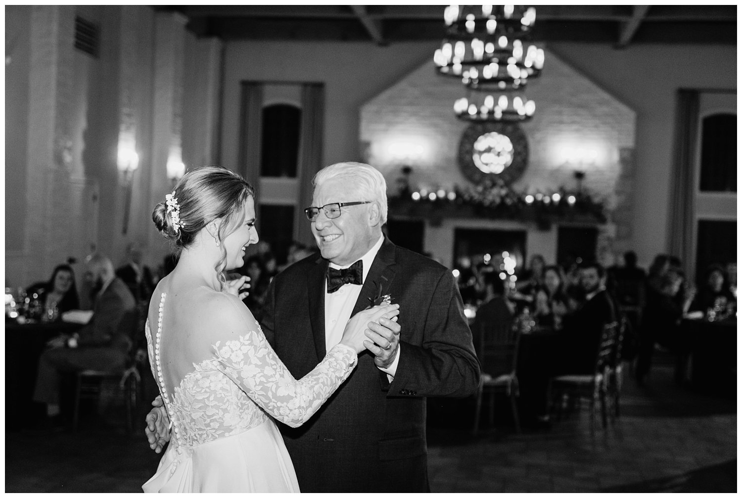 Father daughter dance at Early Mountain Vineyard wedding in Charlottesville, Virginia
