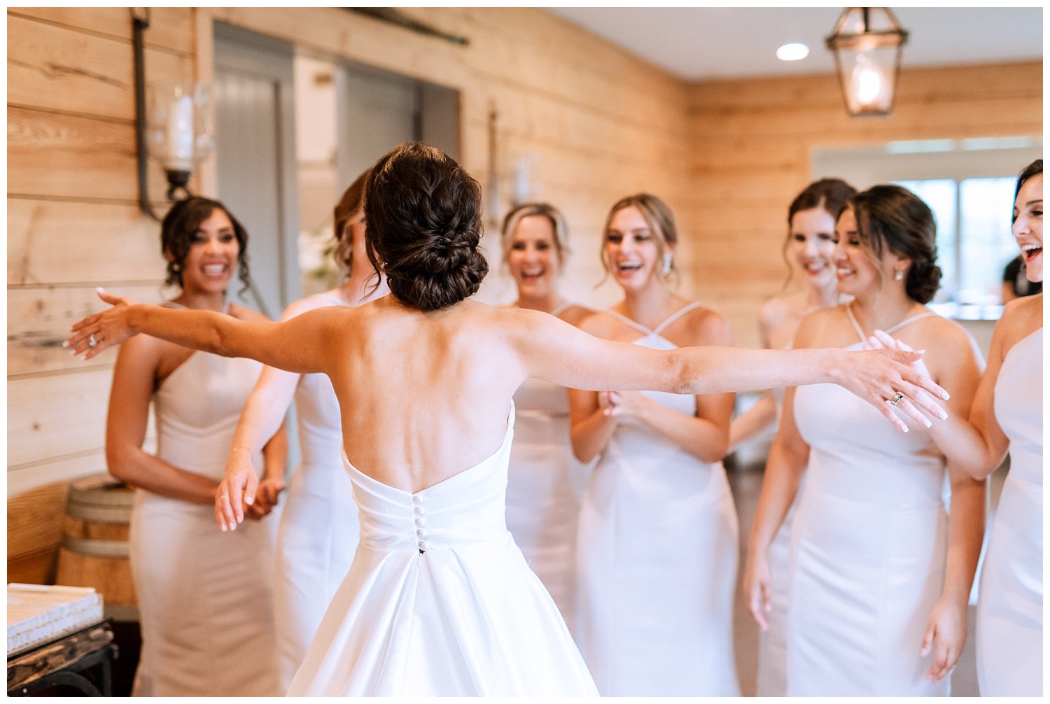 Bride and bridesmaids in getting ready PJS