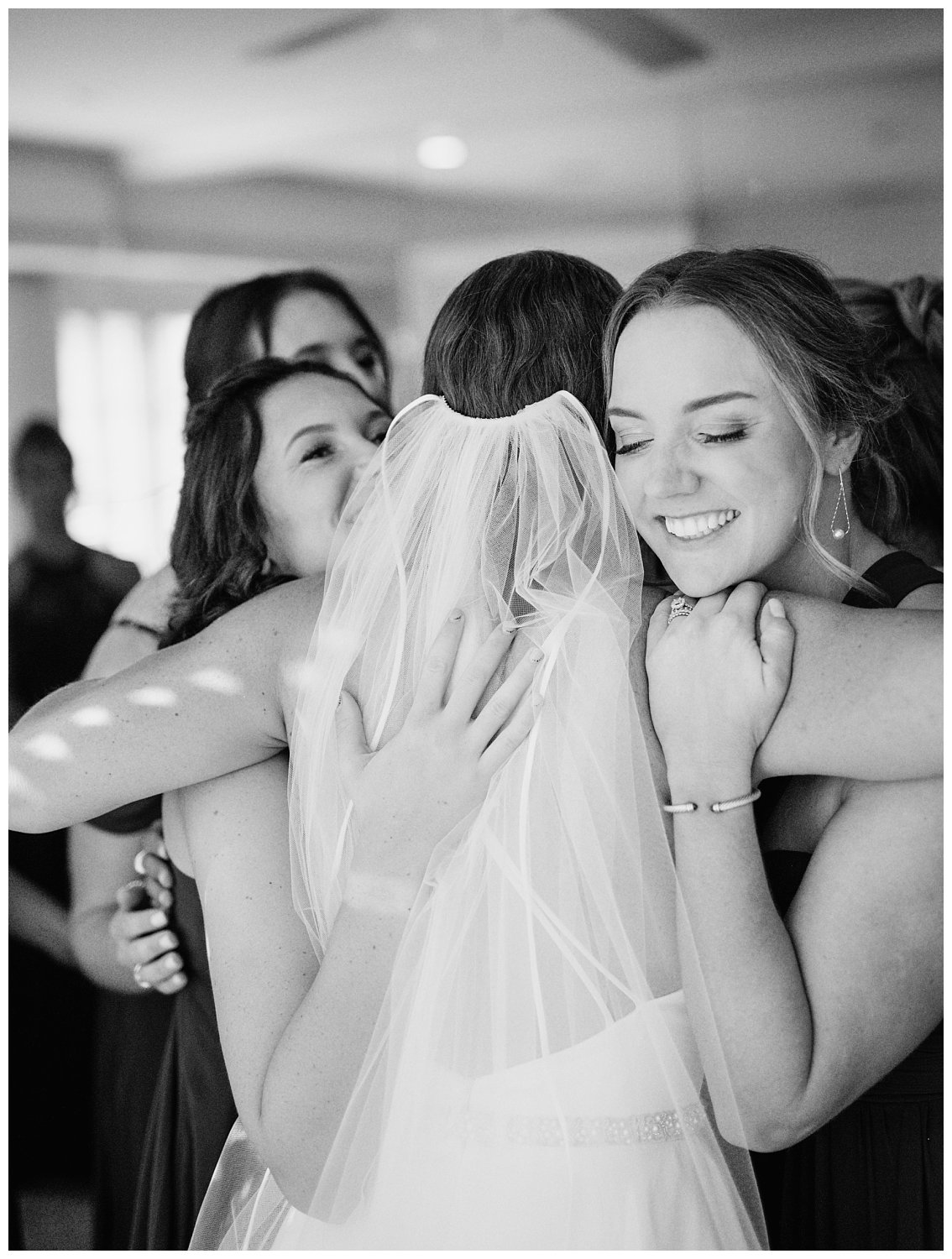 Bridesmaids reveal at Keswick Vineyard Wedding photographed by Heather Dodge Photography