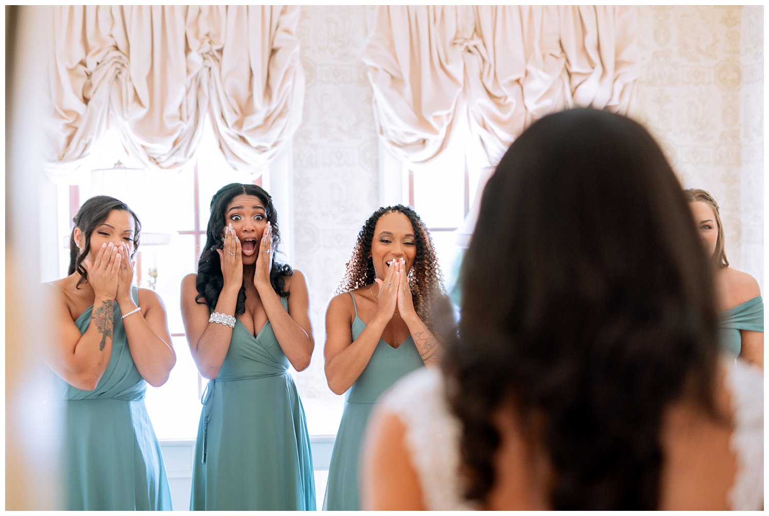 Bridesmaids reveal at Dover Hall Estate