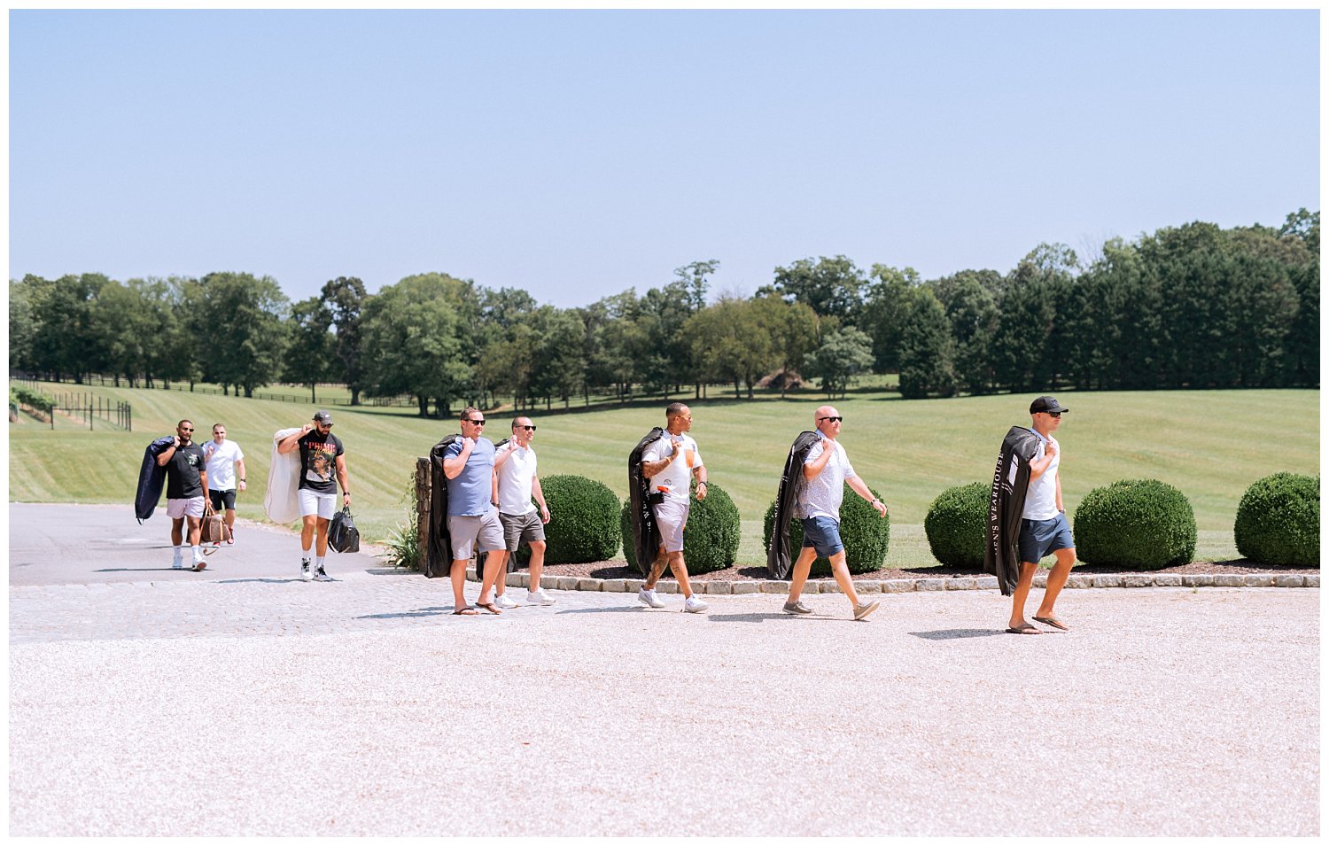 Groomsmen getting ready at Dover Hall Estate