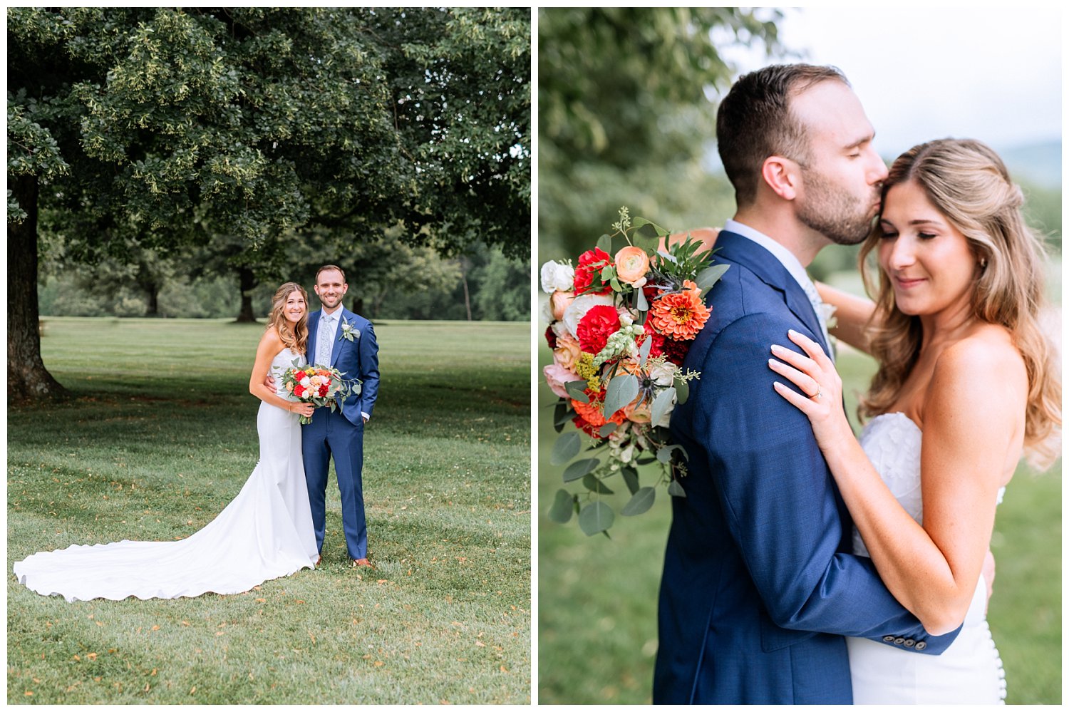 Bride and groom portraits at Castle Hill Cider Wedding