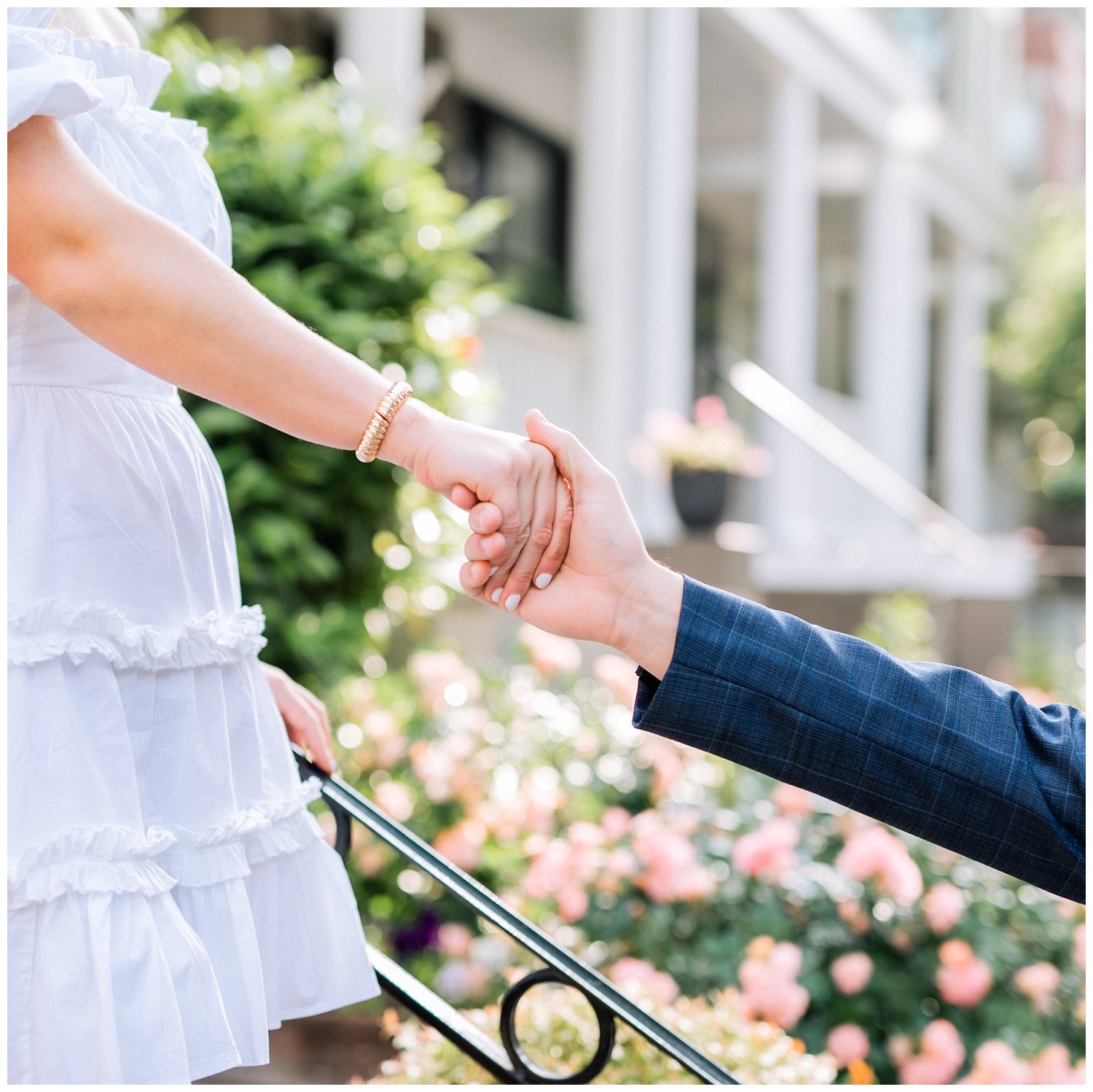 Spring engagement session at Meridian Hill Park in Downtown Georgetown