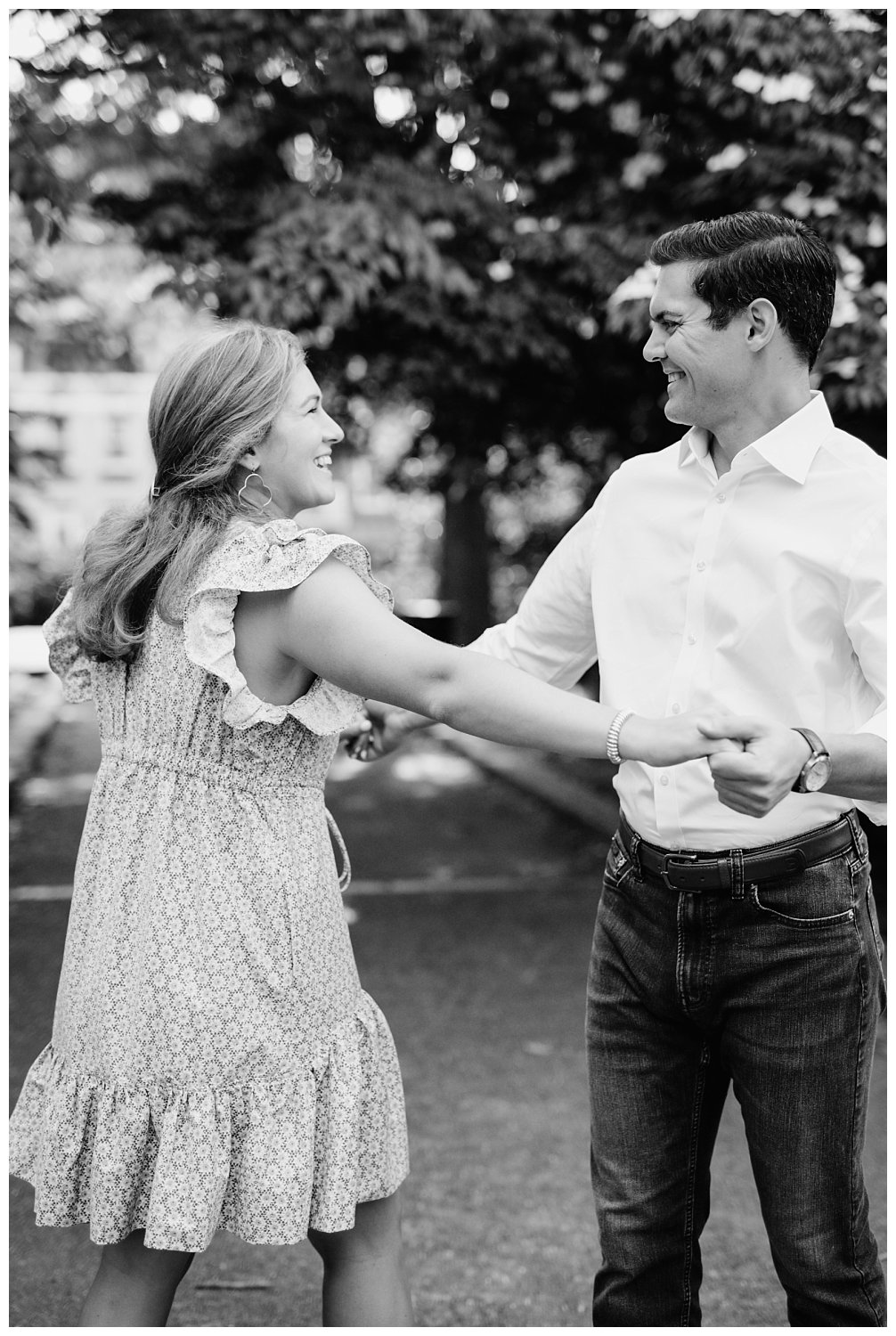 Spring engagement session at Meridian Hill Park in Downtown Georgetown