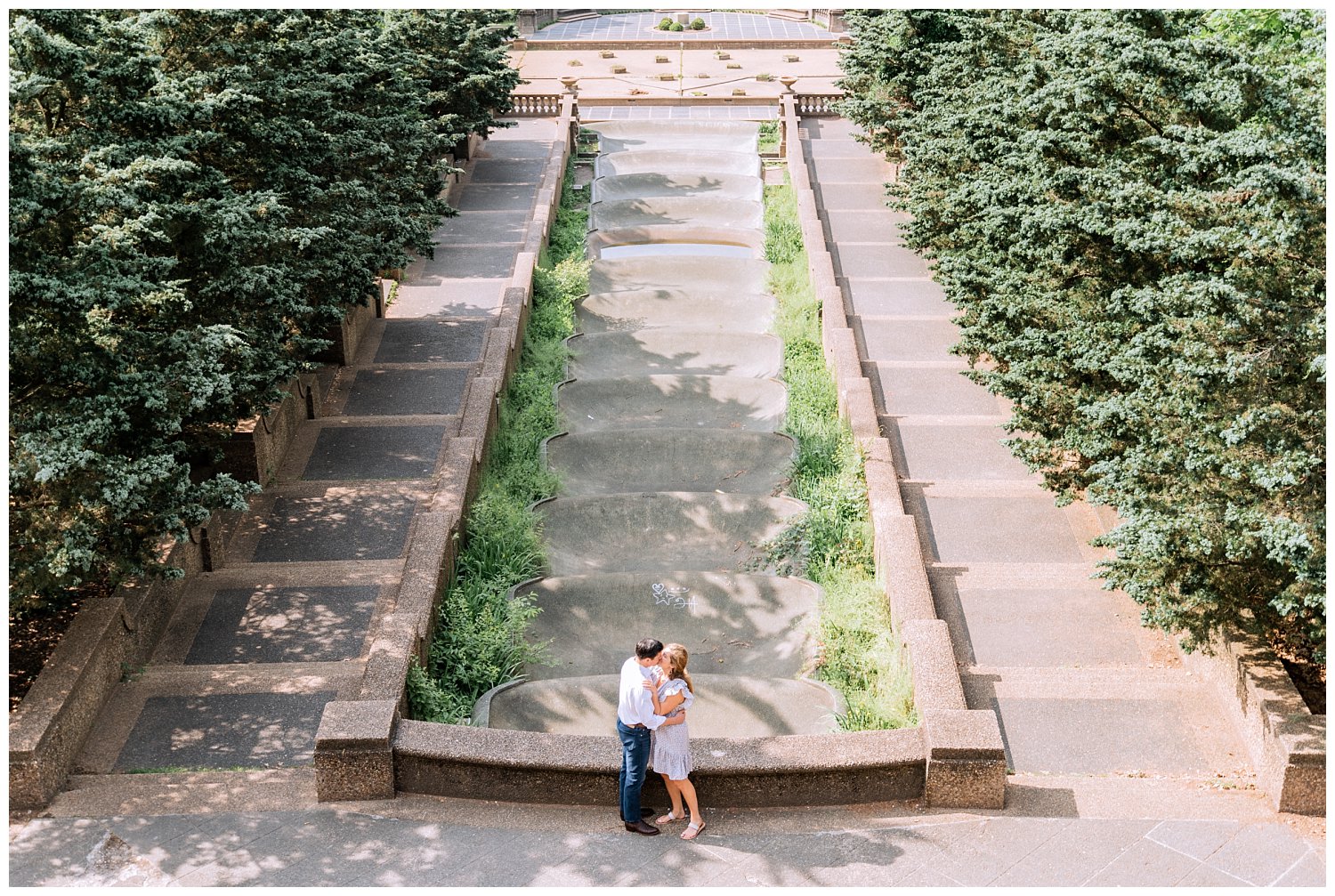 Spring engagement session at Meridian Hill Park in Downtown Georgetown