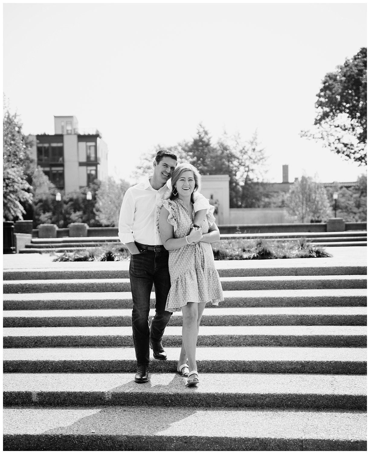 Spring engagement session at Meridian Hill Park in Downtown Georgetown