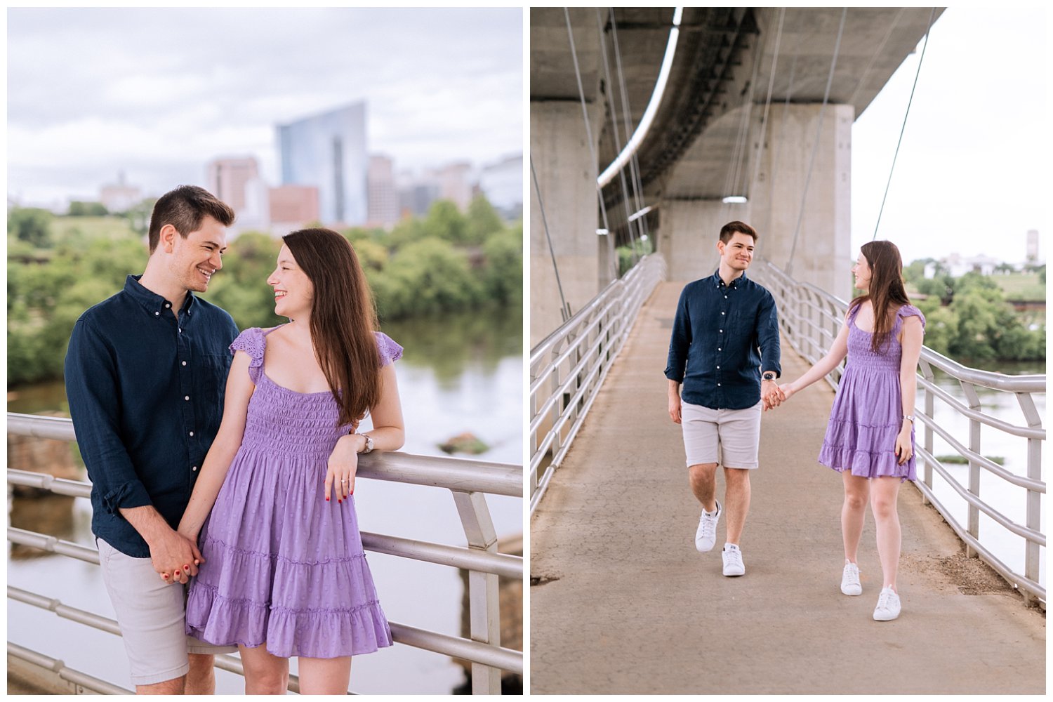 Engagement shoot at Belle Isle, one of the most popular waterfront engagement session locations in Richmond.