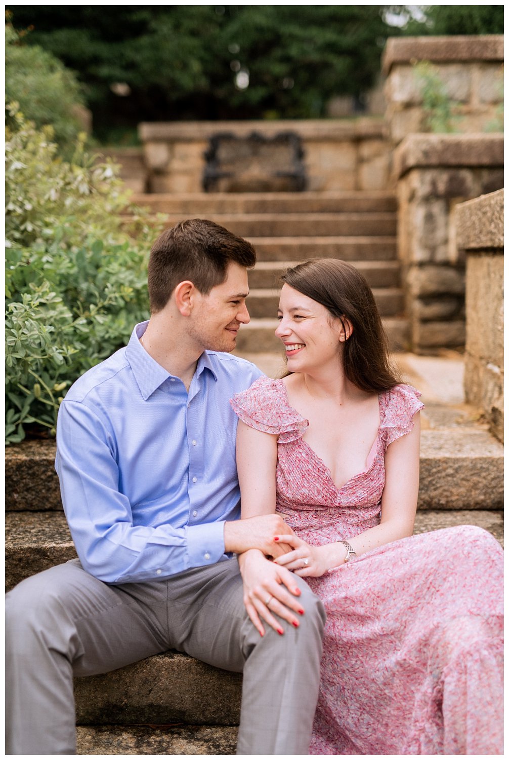 Engagement shoot at Maymont Park, one of the most popular waterfront engagement session locations in Richmond.