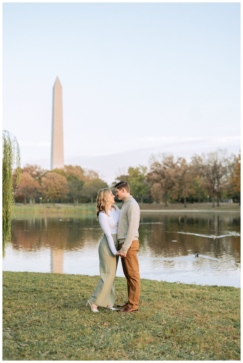 Engaged couple portraits in Washington, D.C.