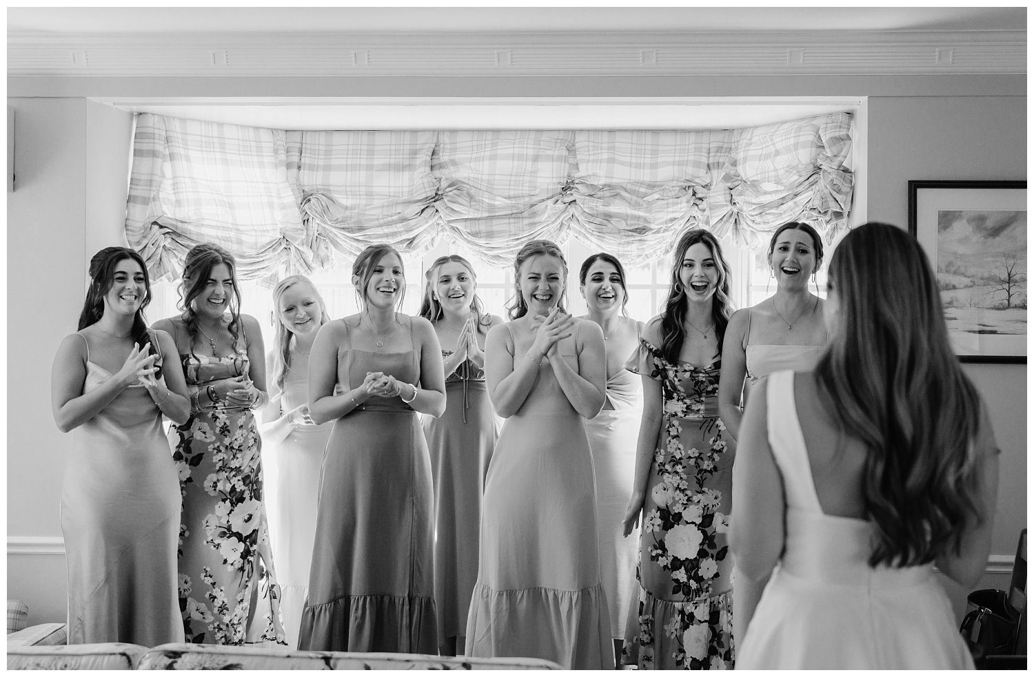 Bride and bridesmaids getting ready at Trinity Episcopal Church Wedding in Northern Virginia