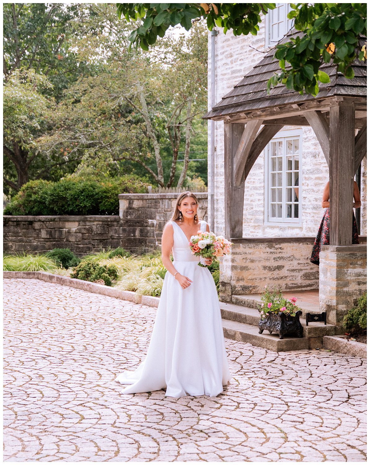 Bride and father first look at Trinity Episcopal Church Wedding in Northern Virginia