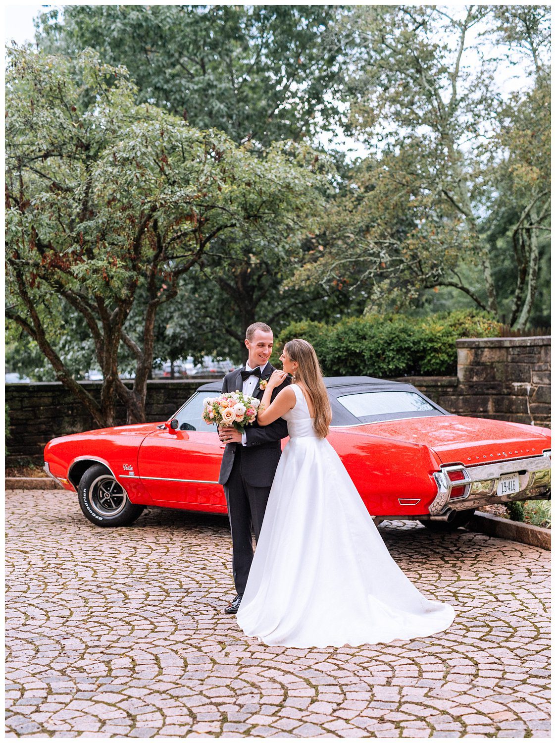 Bride and Groom Portraits at Trinity Episcopal Church Wedding in Northern Virginia