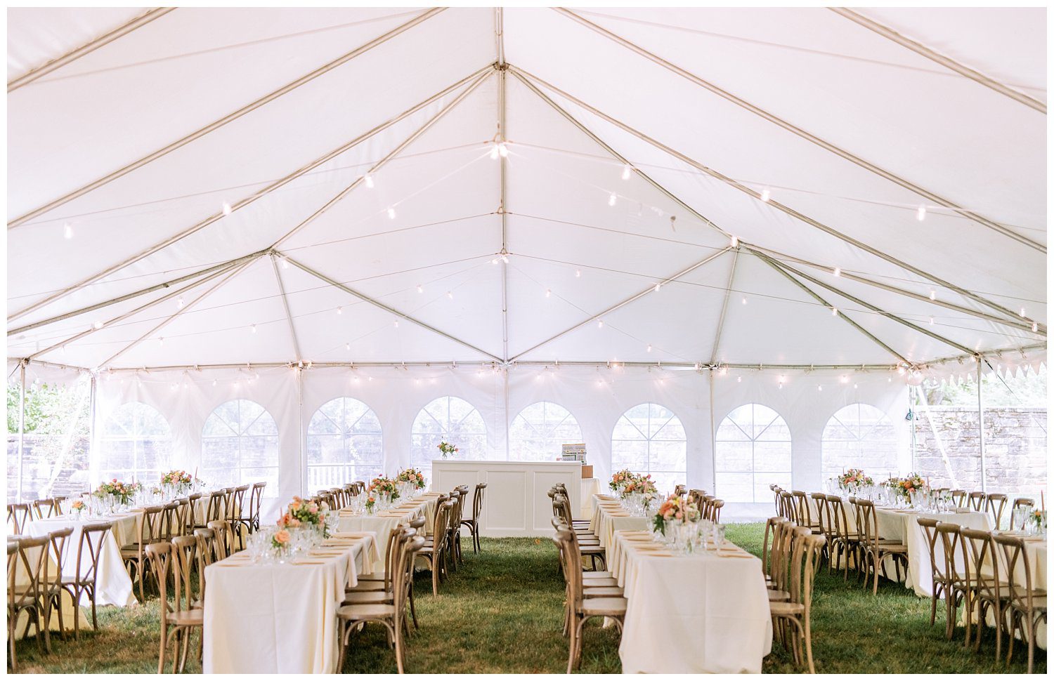 Reception details at Trinity Episcopal Church Wedding in Northern Virginia