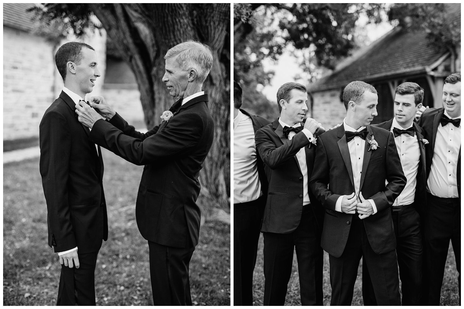 Groom and Groomsmen at Trinity Episcopal Church Wedding in Northern Virginia