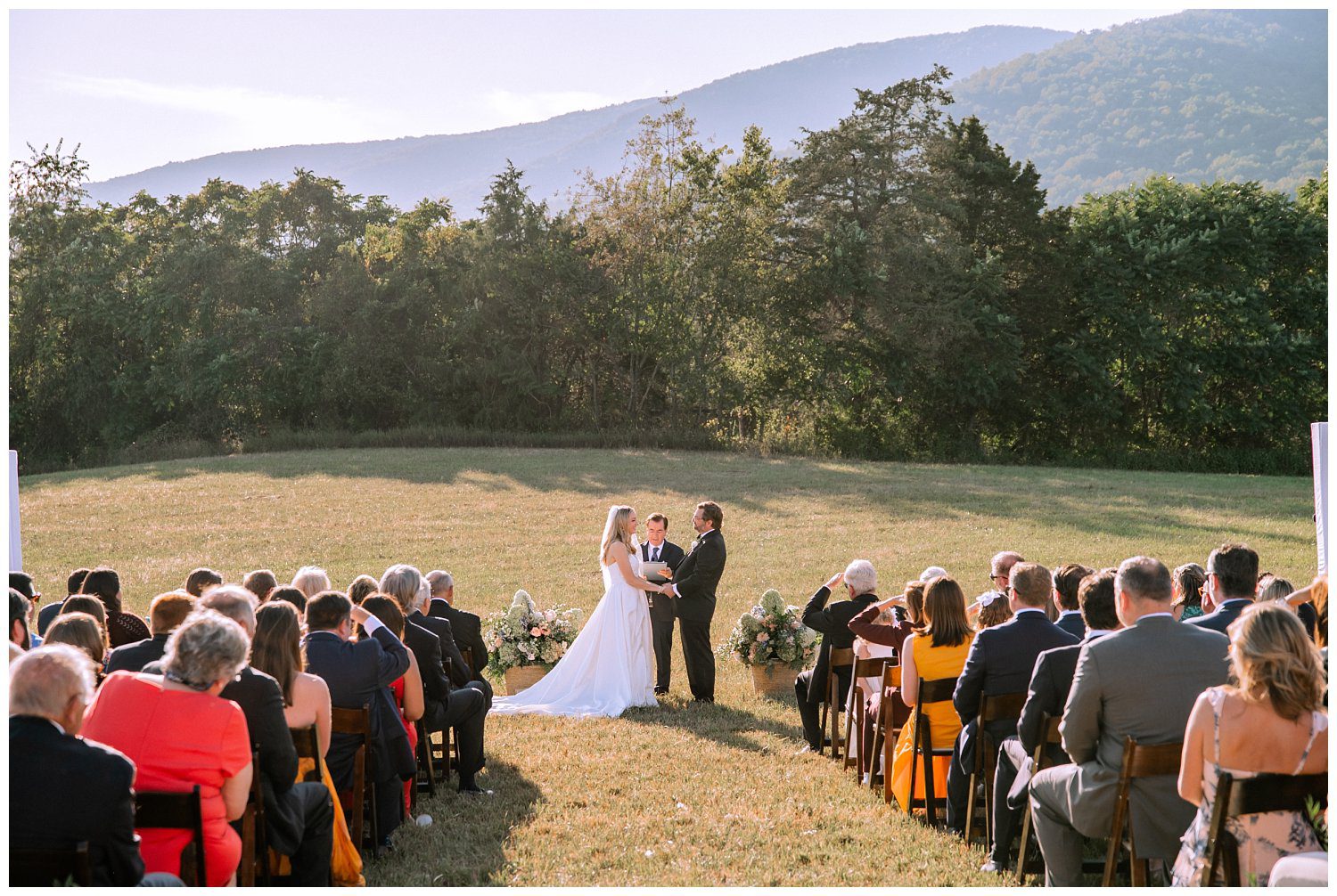 Ceremony at Garden Party Private Estate Wedding in Crozet, Virginia