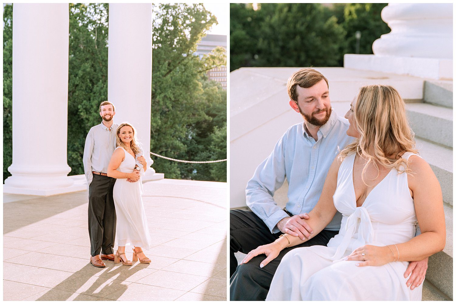 Engagement session at the Richmond Capital building 