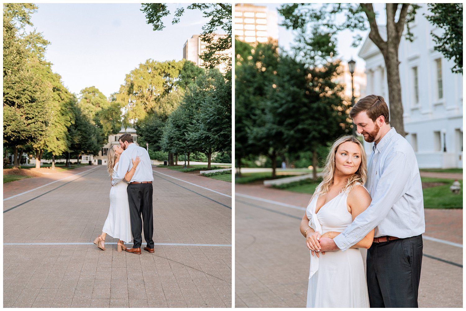 Engagement session at the Richmond Capital building 