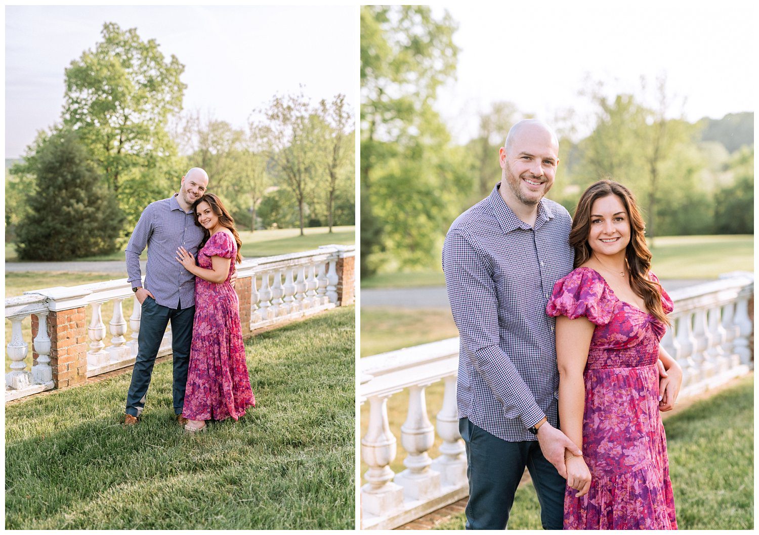 Bridgerton-Inspired Garden Party Engagement Session at the Oatlands Estate in Leesburg, Virginia.