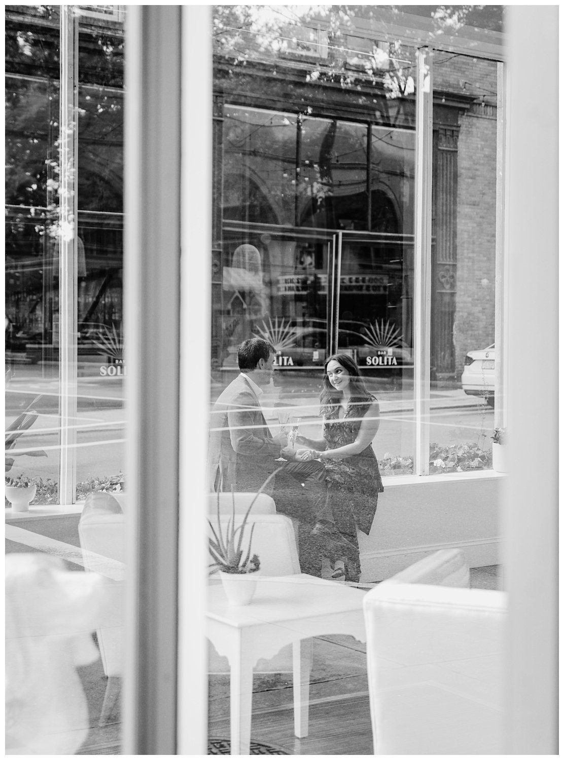 Cocktail bar engagement session at The Quirk Hotel in Richmond, Virginia