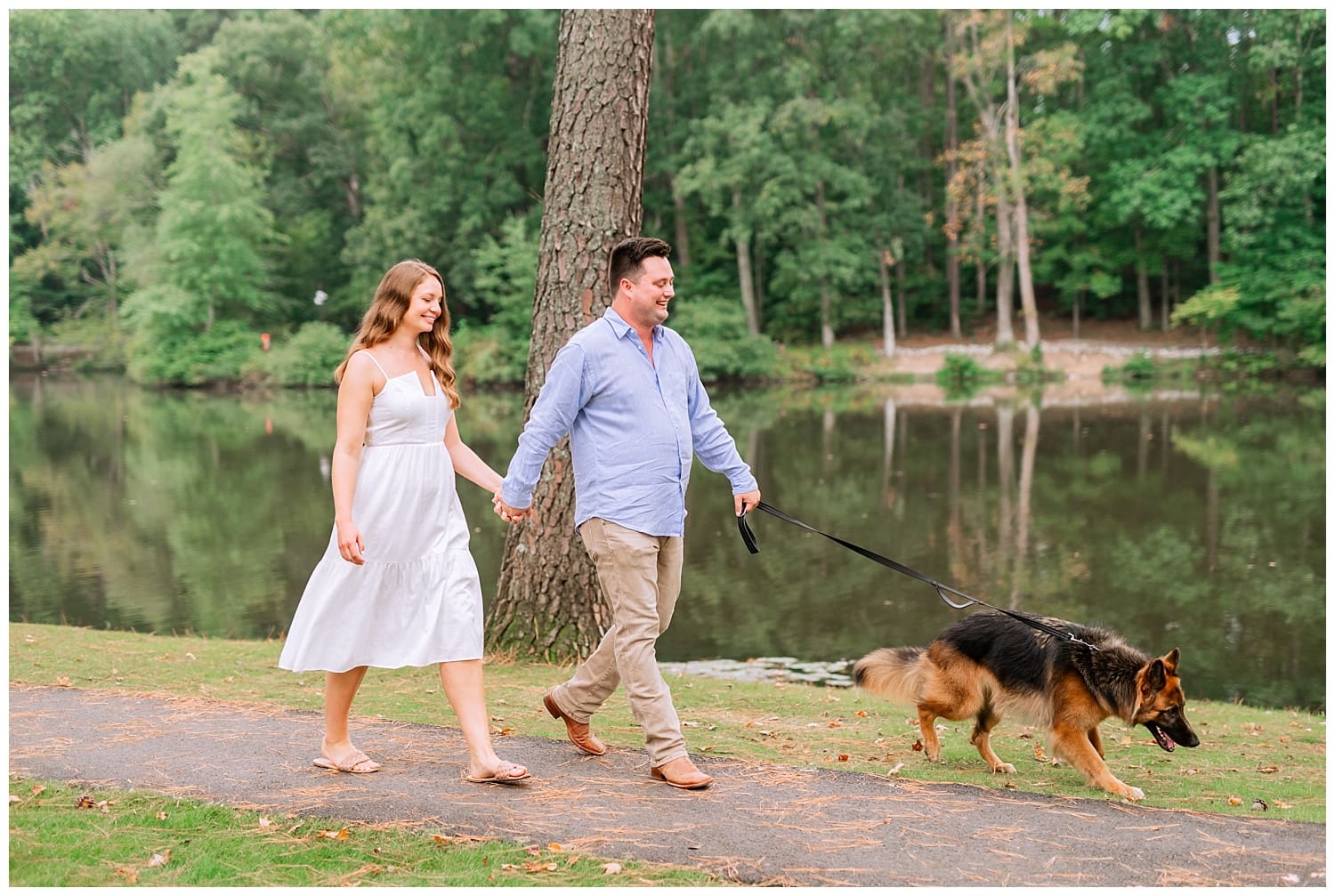 Couple at the University of Richmond Engagement Session with Heather Dodge Photography