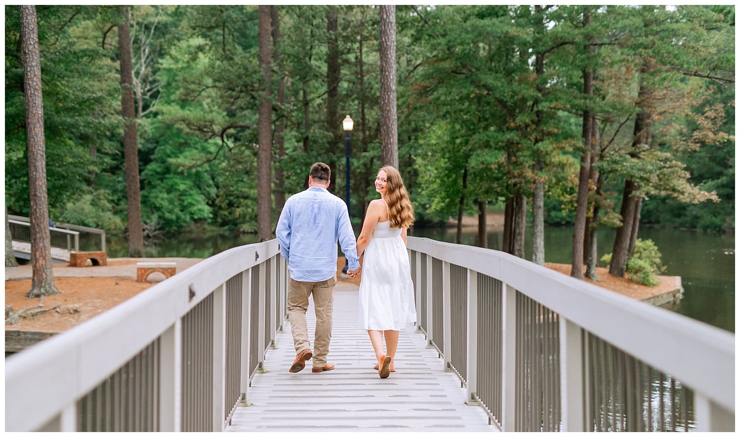 Couple at the University of Richmond Engagement Session with Heather Dodge Photography