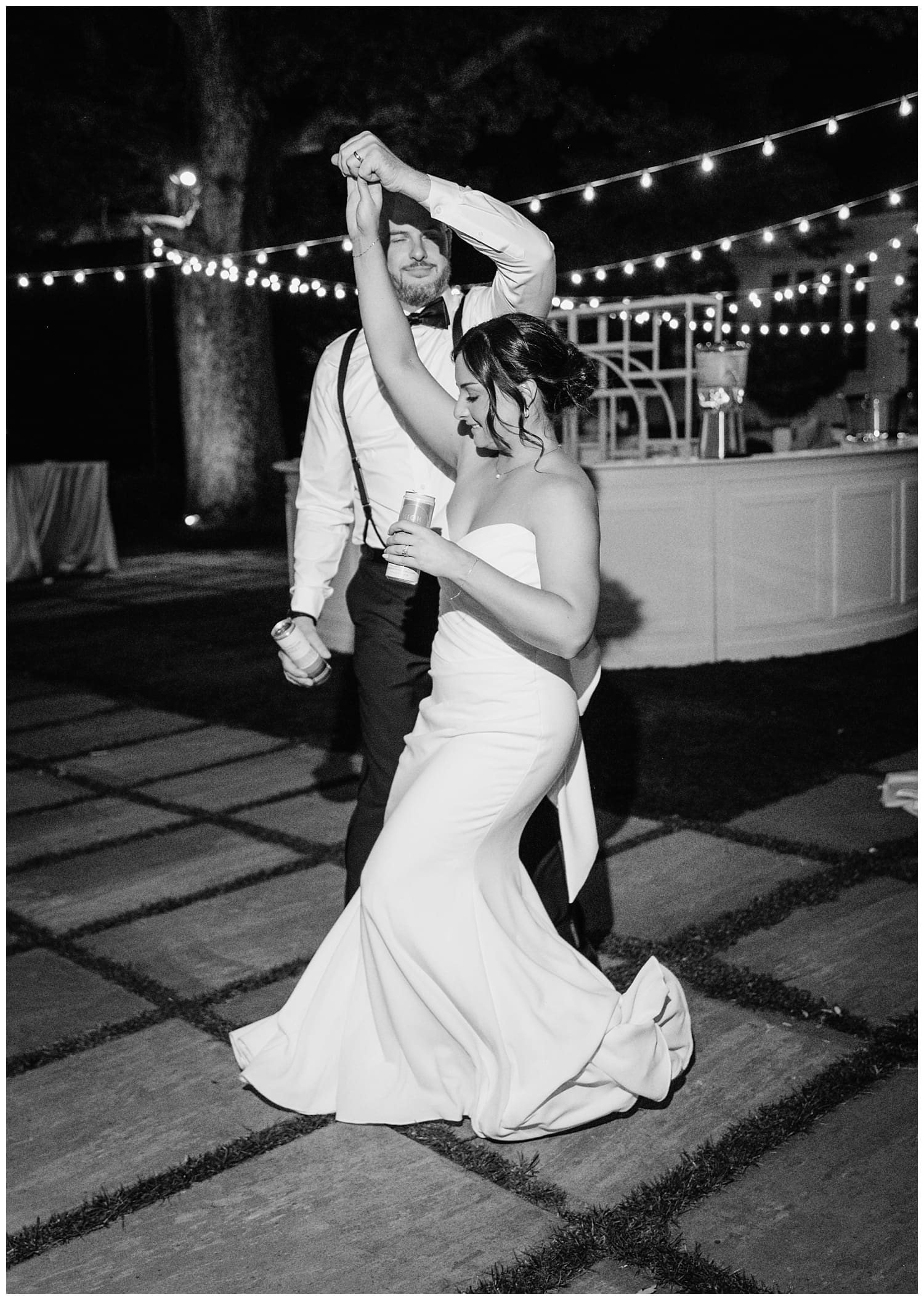 Wedding reception dance floor at Keswick Vineyard in Charlottesville, Virginia