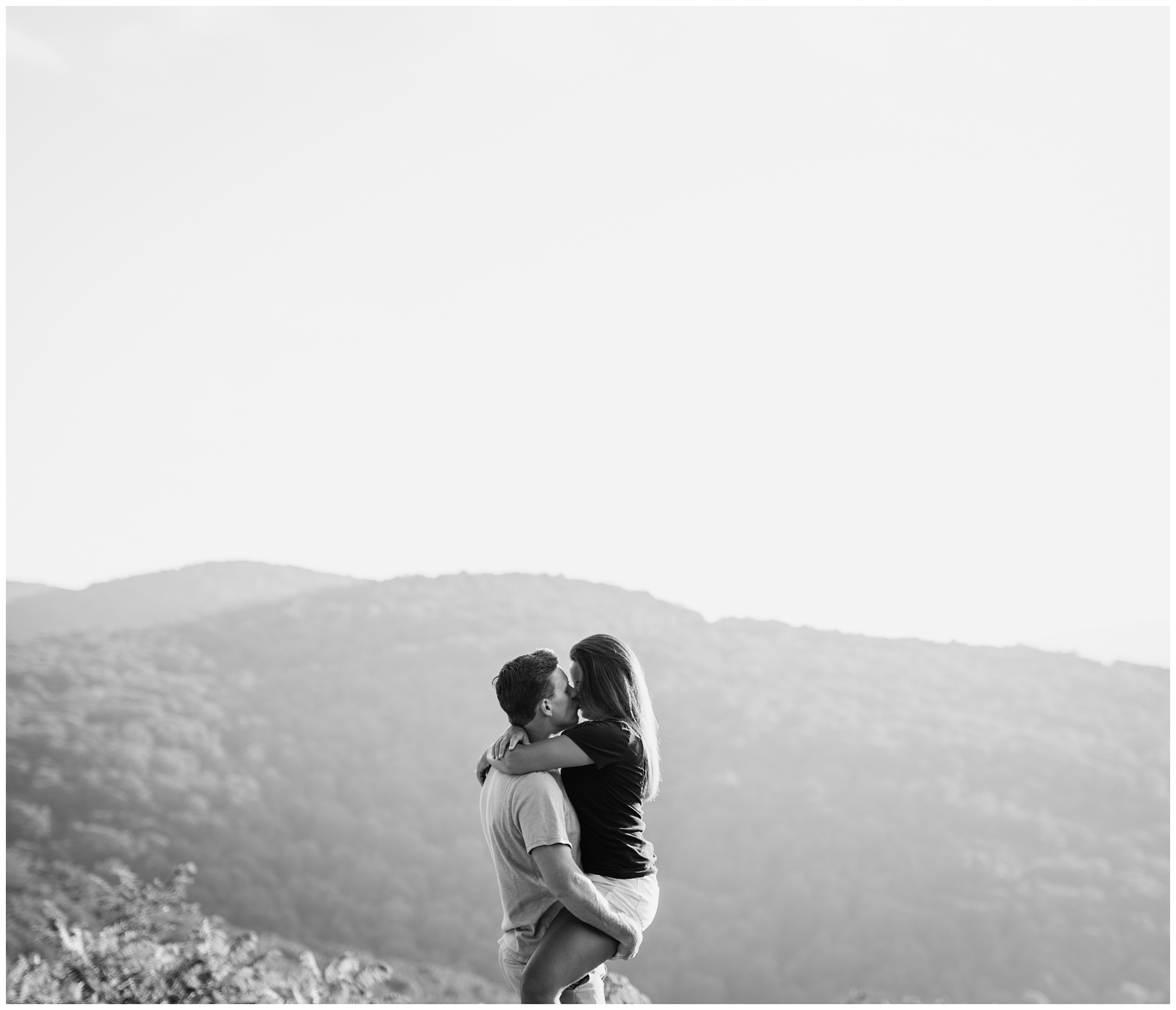 Couples engagement session in the mountains