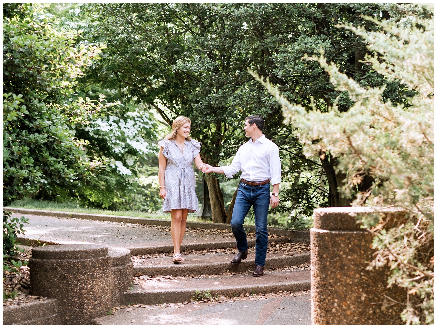 Spring engagement session at Meridian Hill Park in Downtown Georgetown